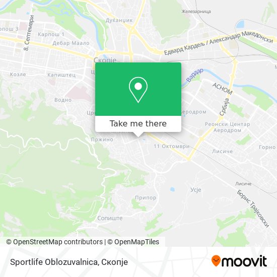 Sportlife Oblozuvalnica mapa