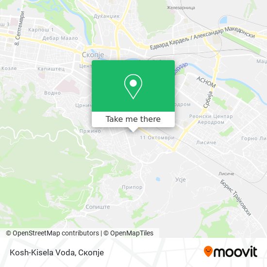 Kosh-Kisela Voda map