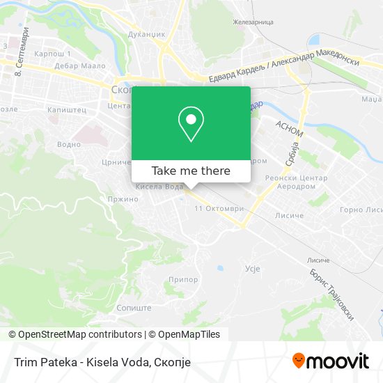 Trim Pateka - Kisela Voda map