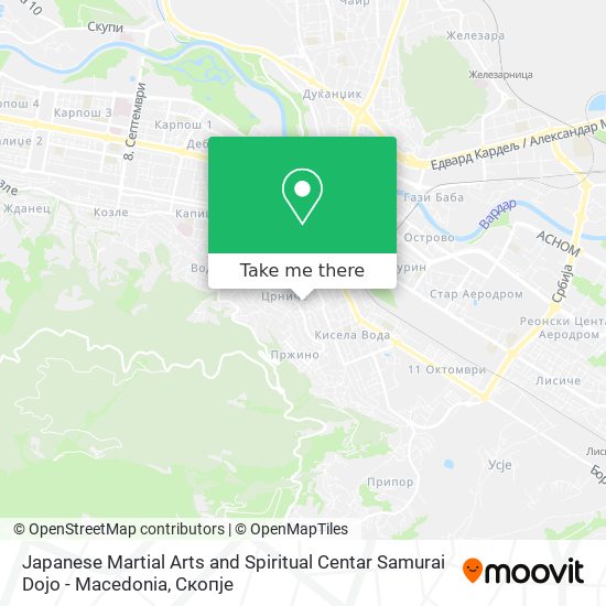 Japanese Martial Arts and Spiritual Centar Samurai Dojo - Macedonia map