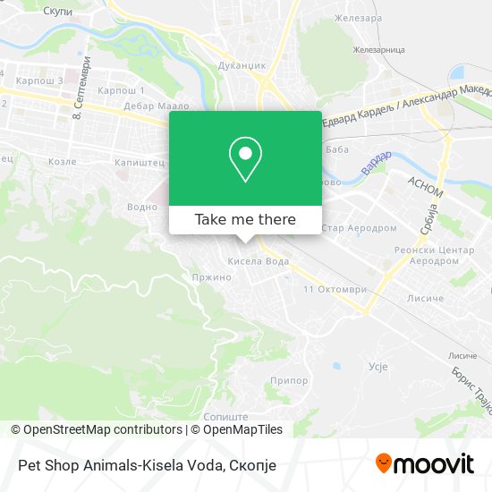 Pet Shop Animals-Kisela Voda map