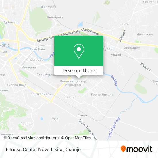 Fitness Centar Novo Lisice map