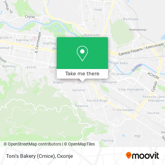 Toni's Bakery (Crnice) map