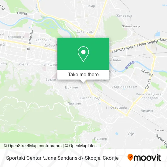 Sportski Centar \Jane Sandanski\-Skopje map