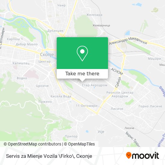 Servis za Mienje Vozila \Firko\ map