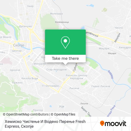 Хемиско Чистење И Водено Перење Fresh Express map