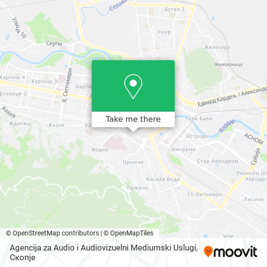 Agencija za Audio i Audiovizuelni Mediumski Uslugi map