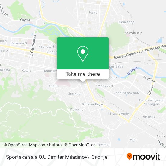 Sportska sala O.U,Dimitar Miladinov\ map