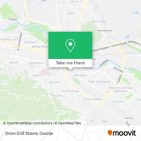Orion Grill Stavre map