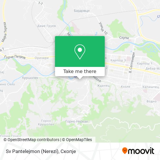 Sv Pantelejmon (Nerezi) map
