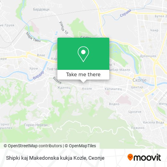 Shipki kaj Makedonska kukja Kozle map