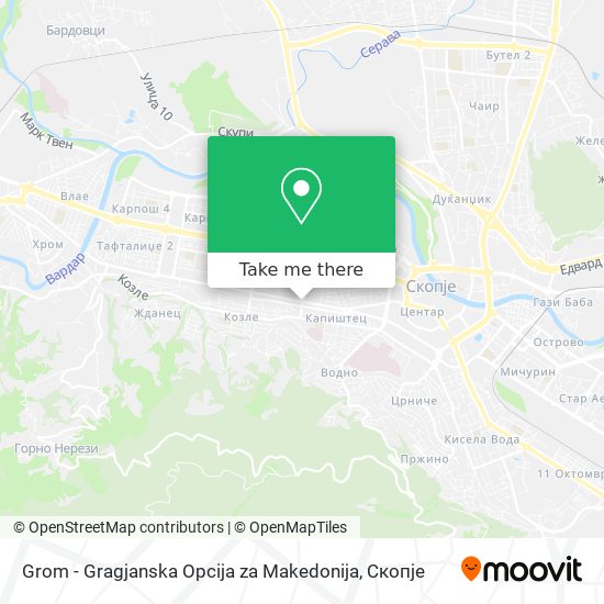 Grom - Gragjanska Opcija za Makedonija map