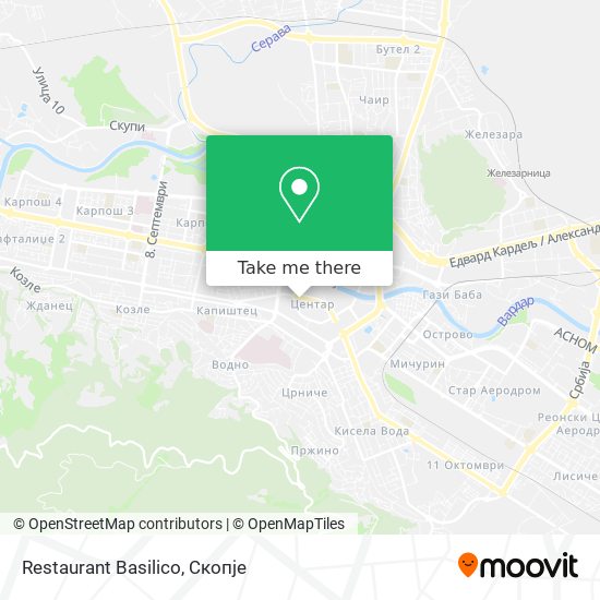 Restaurant Basilico map