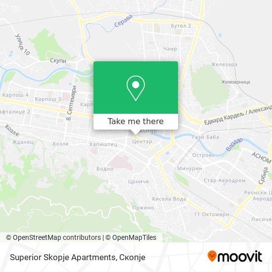 Superior Skopje Apartments mapa