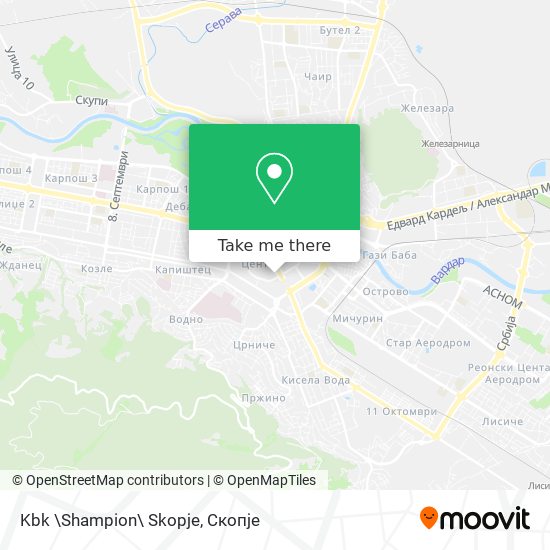 Kbk \Shampion\ Skopje map