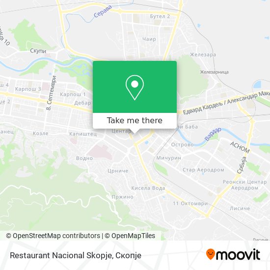 Restaurant Nacional Skopje map