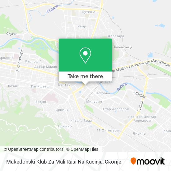 Makedonski Klub Za Mali Rasi Na Kucinja mapa