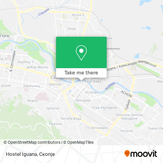Hostel Iguana map