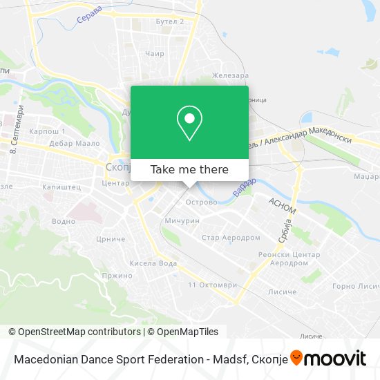Macedonian Dance Sport Federation - Madsf map