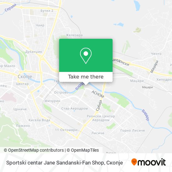 Sportski centar Jane Sandanski-Fan Shop map
