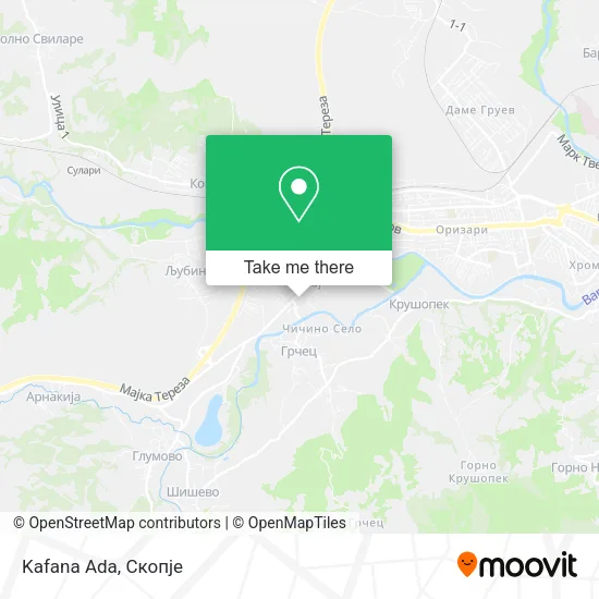 Kafana Ada map