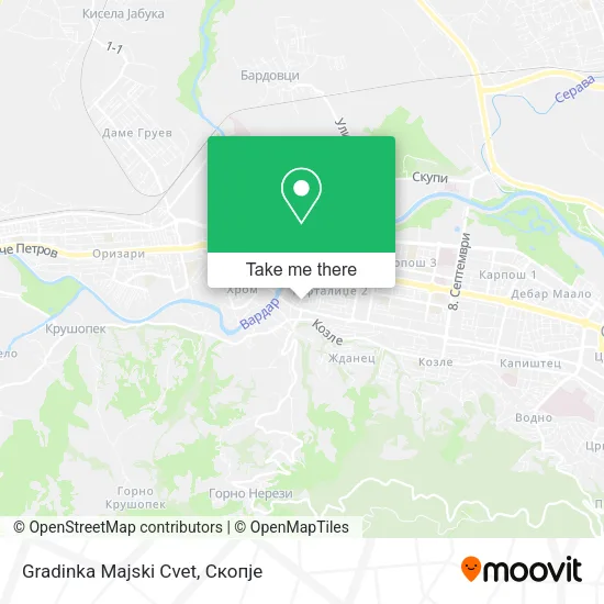 Gradinka Majski Cvet map