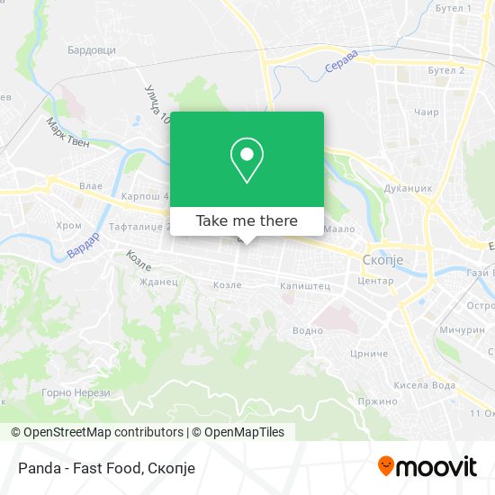 Panda - Fast Food map