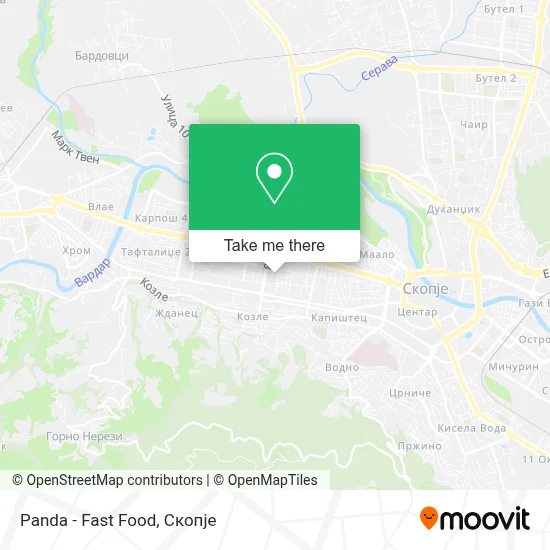 Panda - Fast Food map