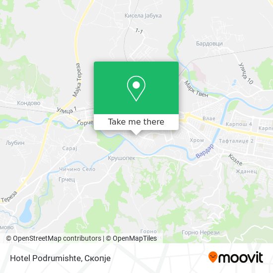 Hotel Podrumishte map