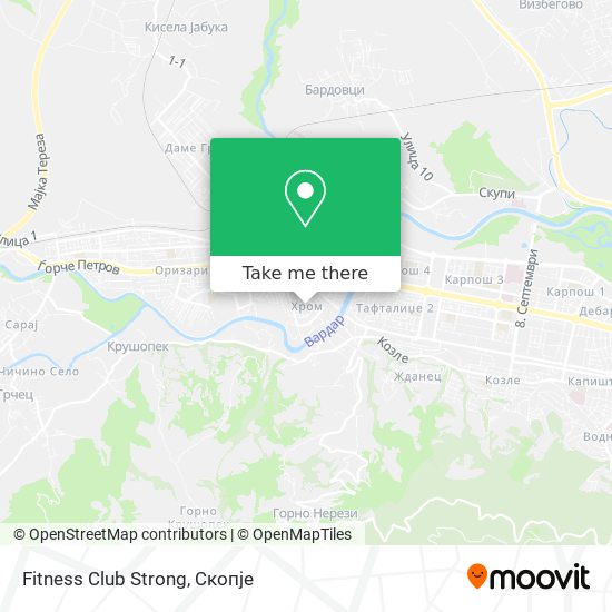 Fitness Club Strong map