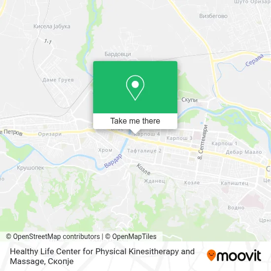 Centar za Fizikalna Kinezi Terapija i Masazha \Zdrav Zhivot\ map