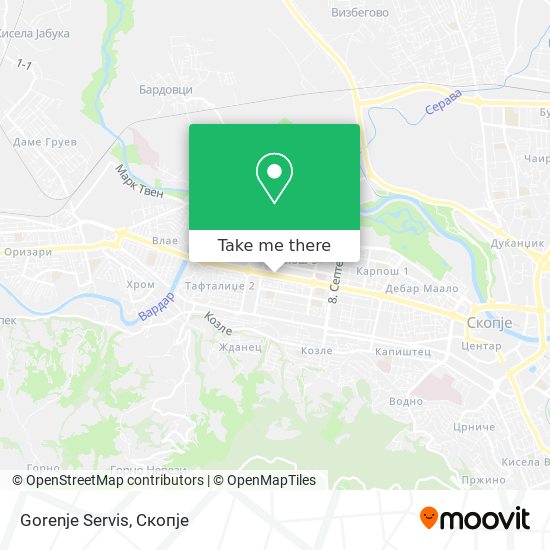 Gorenje Servis map