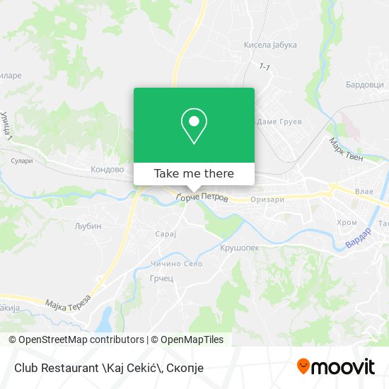 Club Restaurant \Kaj Cekić\ map