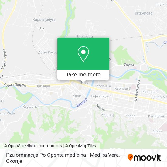 Pzu ordinacija Po Opshta medicina - Medika Vera map