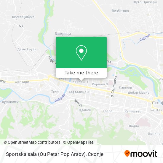 Sportska sala (Ou Petar Pop Arsov) map