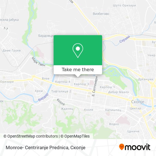Monroe- Centriranje Prednica map