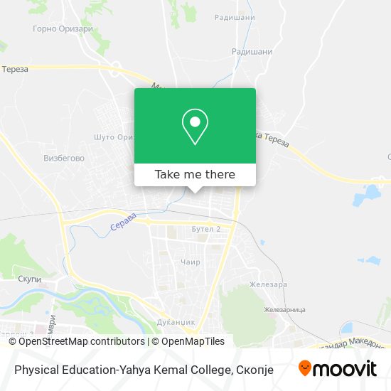 Physical Education-Yahya Kemal College mapa