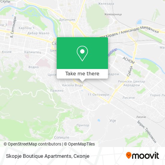 Skopje Boutique Apartments mapa