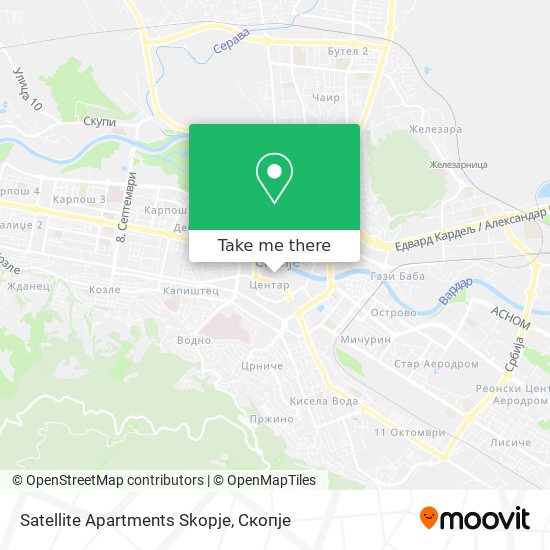 Satellite Apartments Skopje map