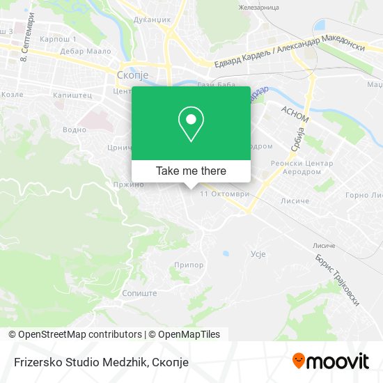 Frizersko Studio Medzhik map