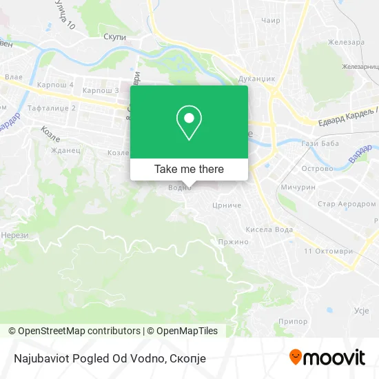 Najubaviot Pogled Od Vodno map