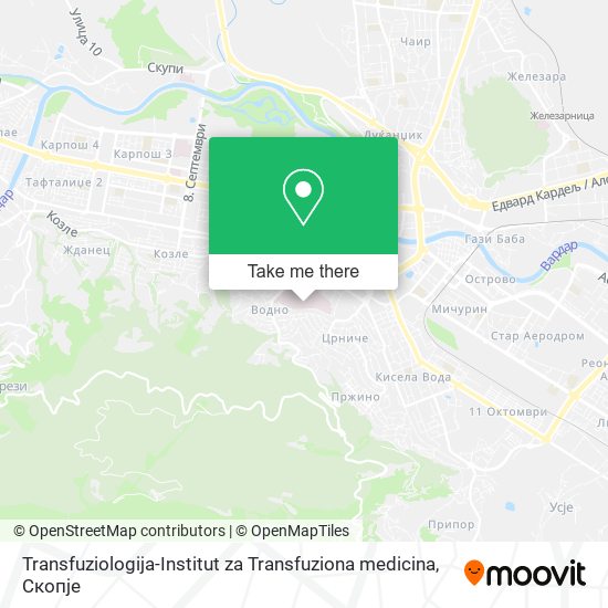 Transfuziologija-Institut za Transfuziona medicina mapa