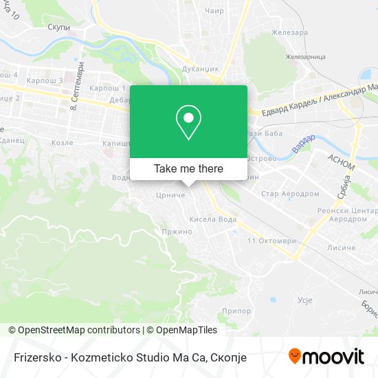 Frizersko - Kozmeticko Studio Ma Ca map