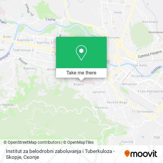 Institut za belodrobni zaboluvanja i Tuberkuloza - Skopje mapa