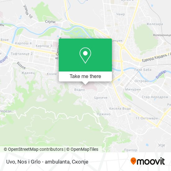 Uvo, Nos i Grlo - ambulanta map