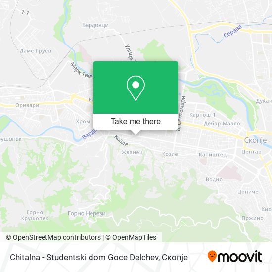 Chitalna - Studentski dom Goce Delchev mapa