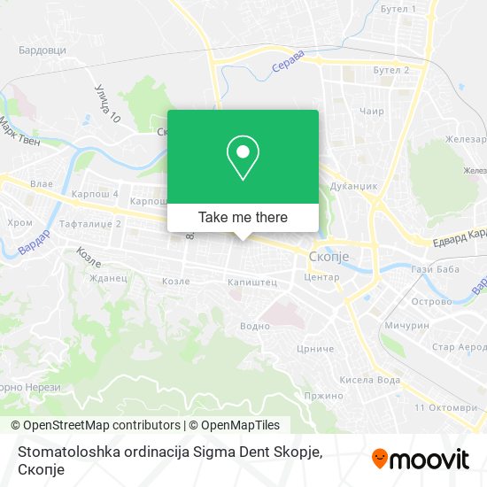 Stomatoloshka ordinacija Sigma Dent Skopje mapa