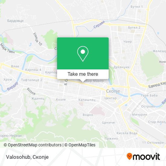 Valosohub mapa