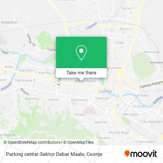 Parking centar-Sektor Debar Maalo map