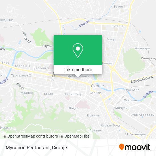 Myconos Restaurant map